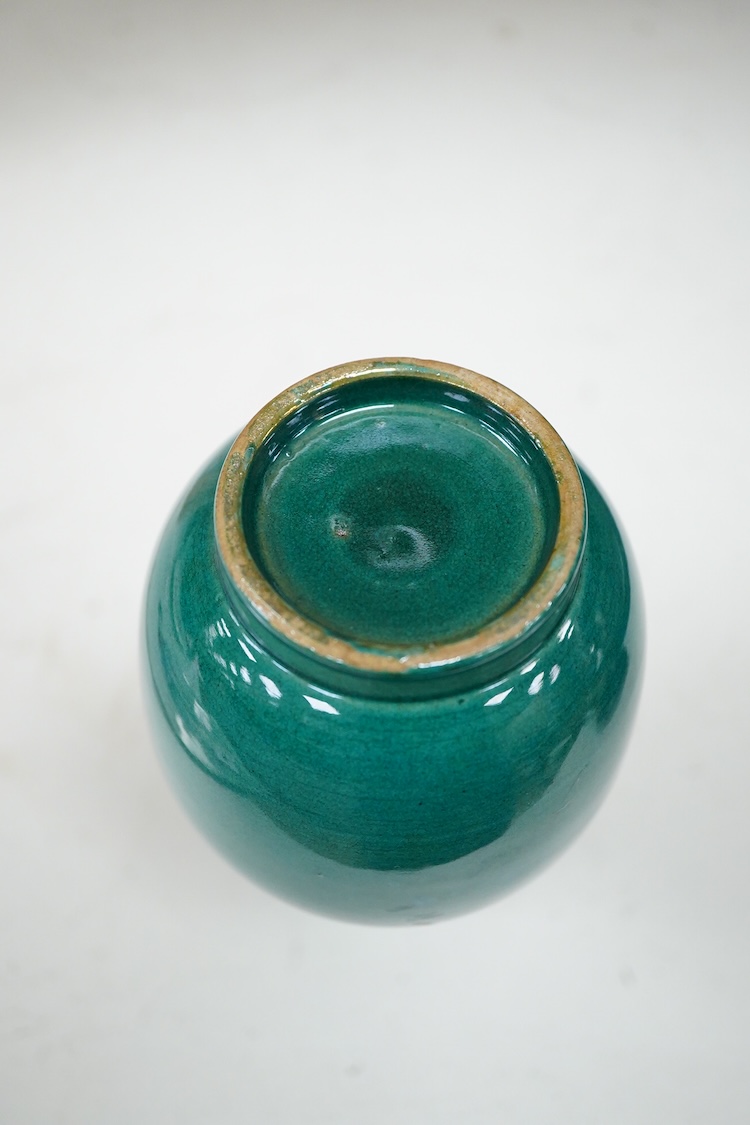 A Chinese turquoise glazed bottle vase, 17cm high